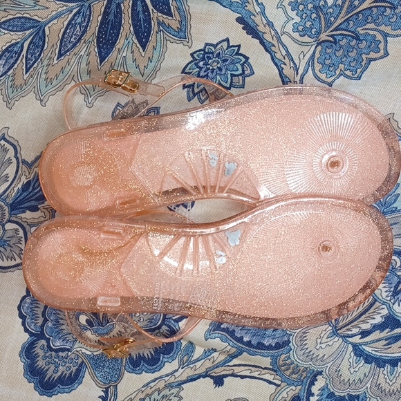 COACH Pink Sparkle Natalee Flat Toepost Sandals Size 10 NEW - Picture 11 of 11